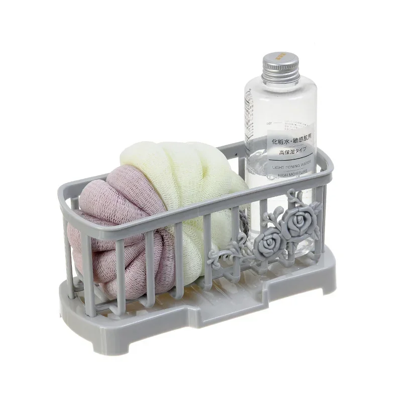 1Pc Kitchen Sink Drain Rack Storage Basket Sponge Dishcloth Holder Removable Household Bathroom Soap Dispenser Organizer Shelf