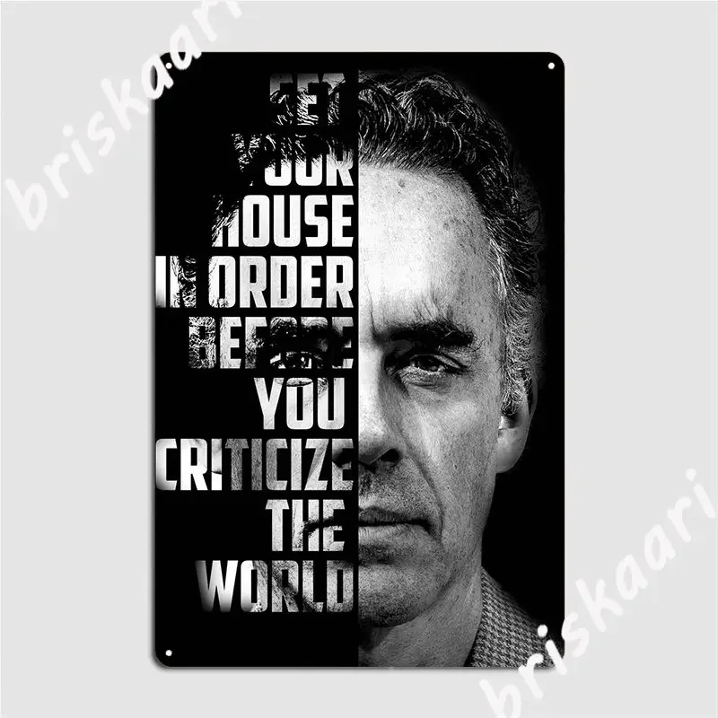 Jordan Peterson Rules Metal Sign Plaques Printing Cinema Living Room Wall Tin Sign Posters