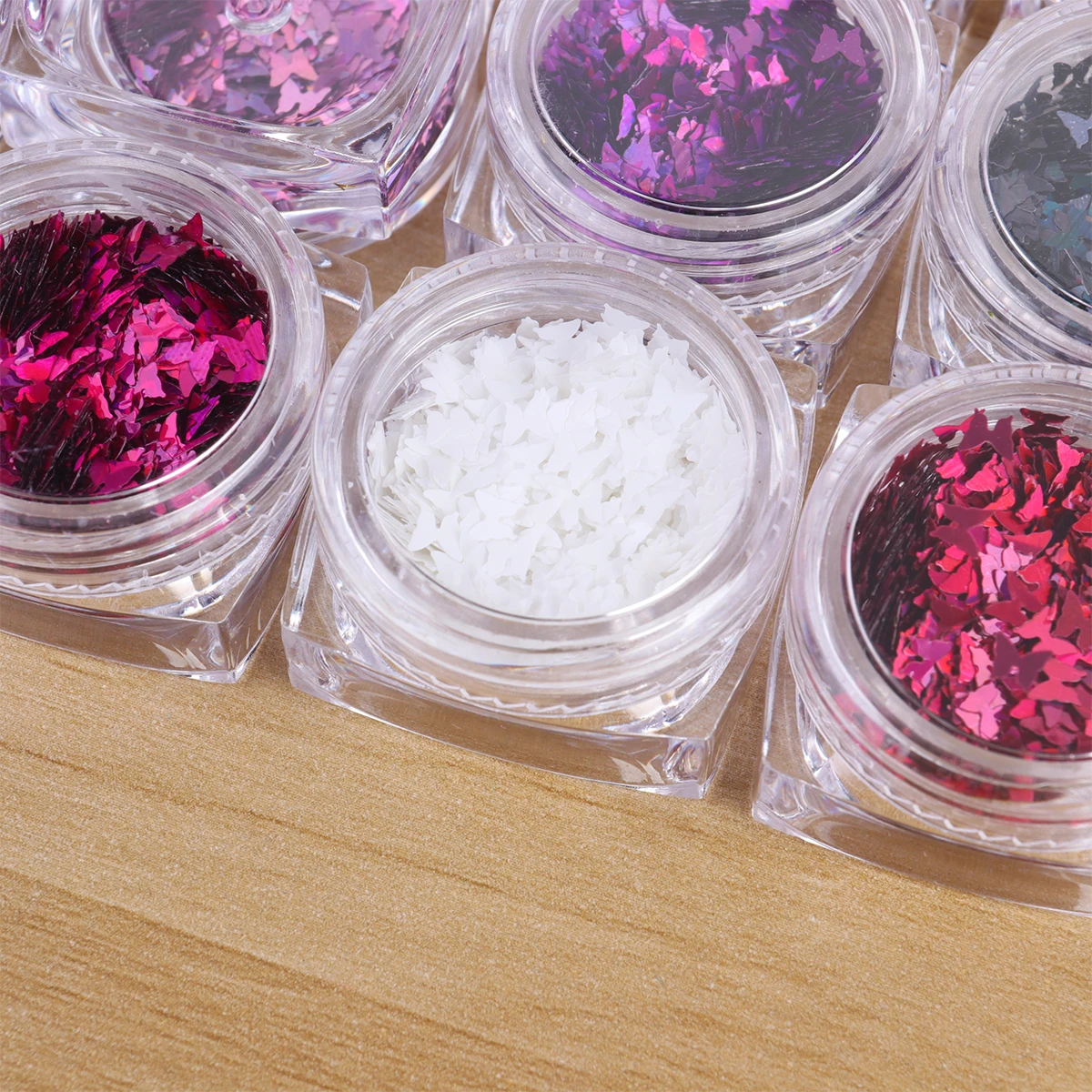 

1 set Butterfly Shape Art Paillette Manicure Sequins Decor Creative Nail Decorations Cute Nail Sequins For Salon Home Use