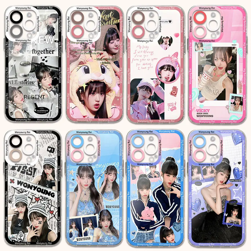 Ive Kpop Wonyoung Rei Phone Case For iPhone 15 Pro Max 14 13 12 Mini 11 ProMax X XR XSMax 7 8 Plus Transparent Cover