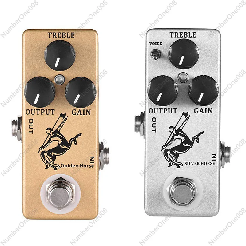 SILVER/GOLDEN HORSE Effect Pedal overdrive/boost Horse Electric Guitars Volume Reverb Bass Mini Klon Centaur Effect Pedal