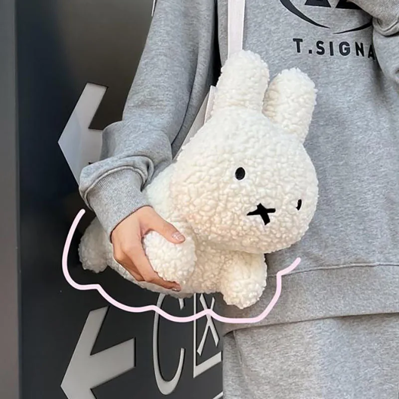 Doll Fashion Shoulder Bag Female Winter Kawaii Plush Miffyyed Rabbit Cartoon Messenger Bag Versatile In Autumn and Winter