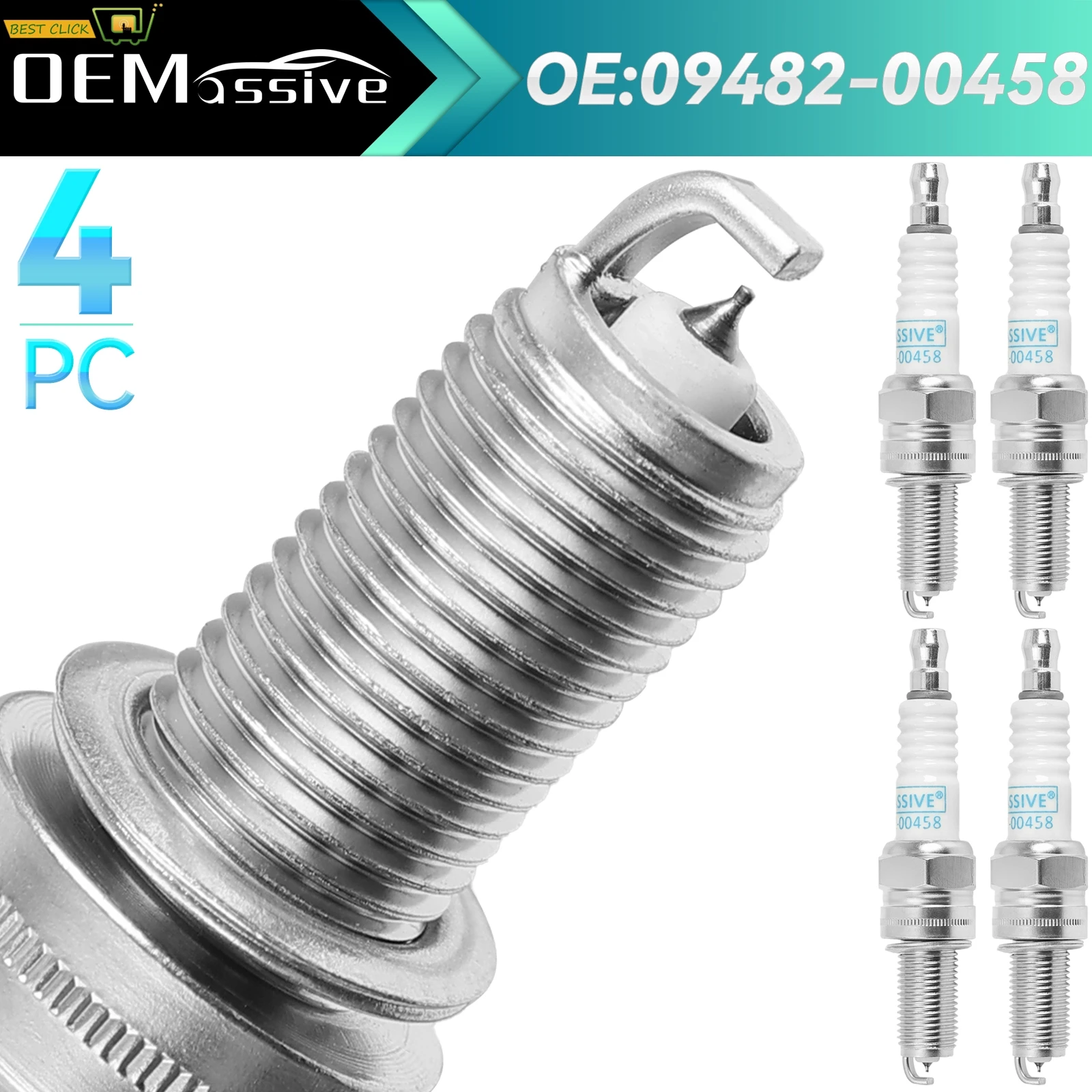 4PCS Iridium Zündkerzen Für Kawasaki ZR 1100 ZRX 400 ZX-6R ZX-7R Suzuki GSF 650 GSR 600 GSX 1300 600 750 GSX-R RF 09482-00458