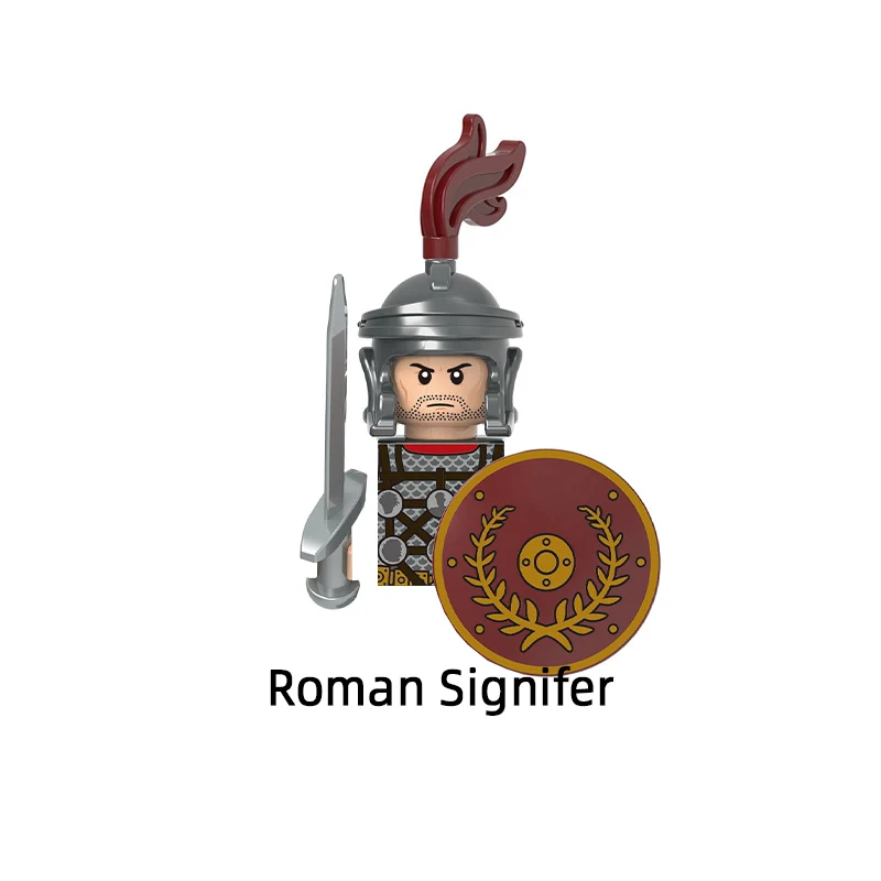 The Roman Gladiator Signifer Legion Soldier Archer Greece Hoplite Teutonic Hospital Knight Templar Model Blocks MOC Bricks X0320