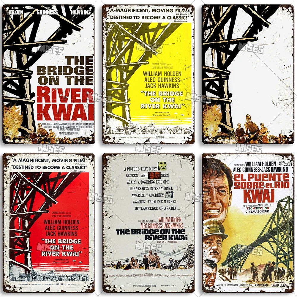 MISES Movie The Bridge on the River Kwai Metal Sign Wall Plate Bar Studio Metal Poster Club Metal Plaque Wall Industrial Decor