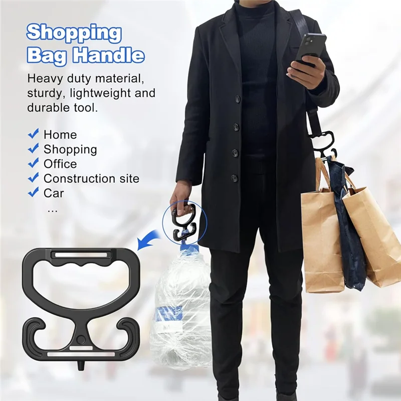 

Hot Sale-2Pcs Grocery Bag Carrier Grocery Bag Shopping Bag Holder 2 Pack Carrier Tool Shopping Bag Carrier