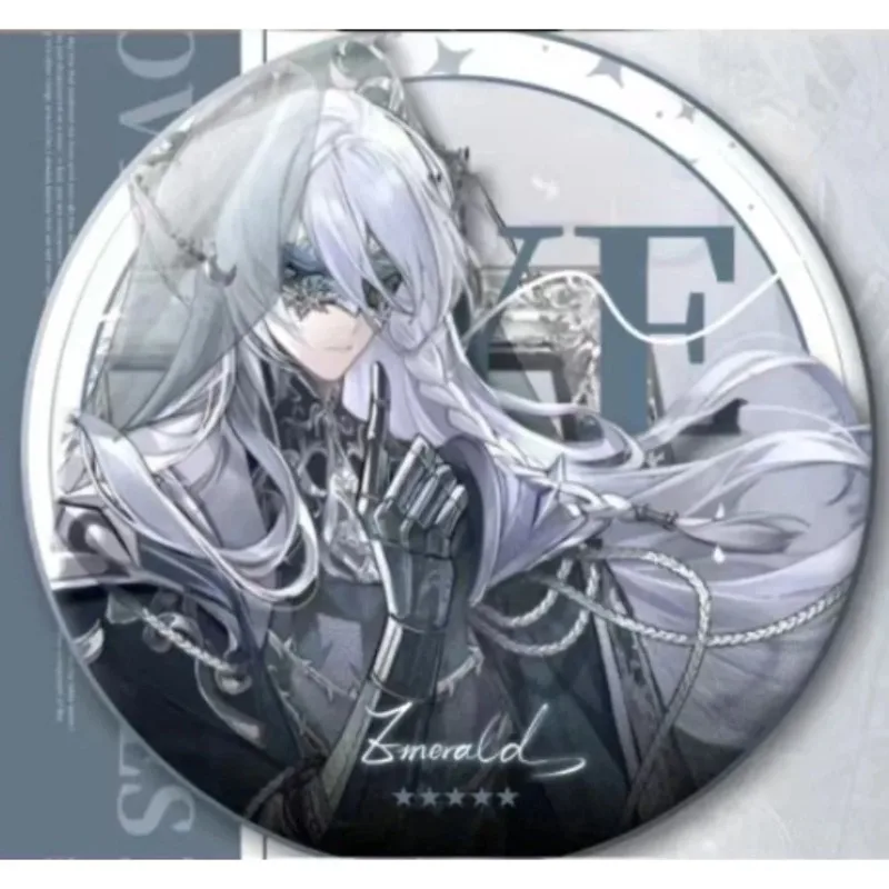 Game Lovebrush Chronicles Badges Round Laser Badge Brooch Ayn Alkaid Clarence Emerald Character Model Pins Backpack Accessories