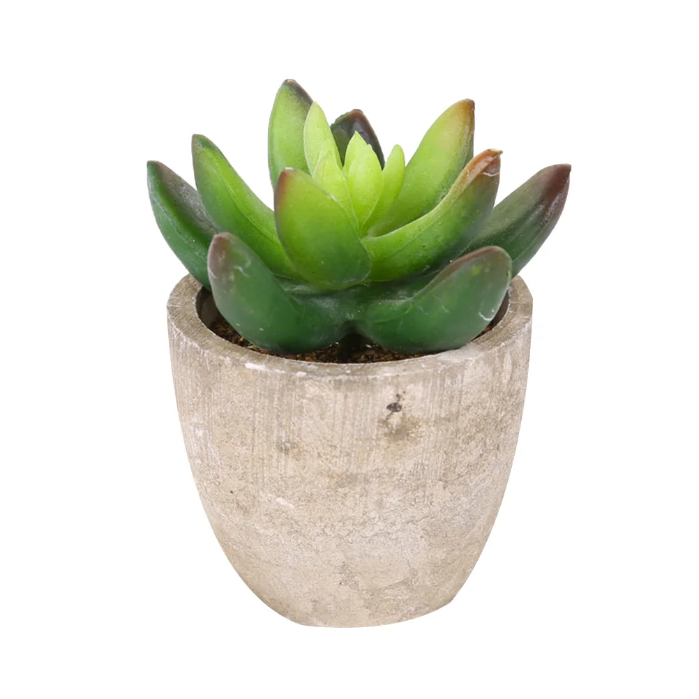 

Premium Fake Succulent Plant Decor Eco-Friendly Simulated Greenery Basin Desktop Ornament For Home Office Garden Indoor