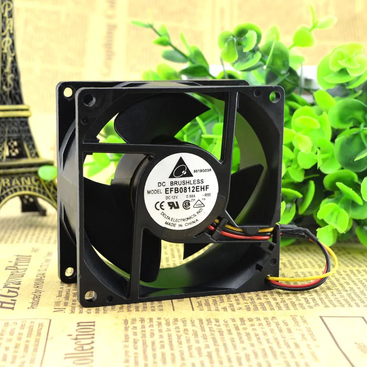 8CM 8032 EFB0812EHF 12V 0.68A BALL SERVER COOLING FAN