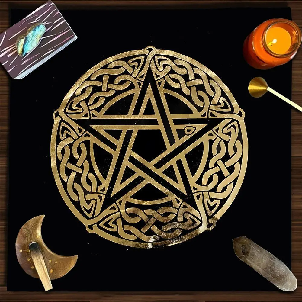 Magic Circle Flocked Square Tablecloth, Student Dorm, Bedroom Rental Photo Backdrop, Card Game Tablecloth.