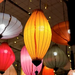 14 Inch Waterproof Outdoor Antique Vietnamese Lanterns Chinese Ancient Satin Silk Palace Lantern Wedding Party Decoration
