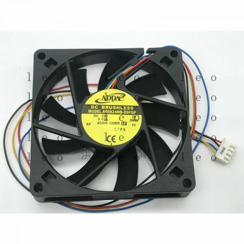 EE  1PC for  ADDA 8015 AD0824MB-D9FGP 24V 0.15A 8CM 4-wire lighting cooling fan  *cm