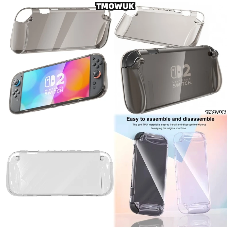 

For Nintendo Switch 2 Transparent TPU Shockproof Protective Shell Durable Gaming Cover Handheld