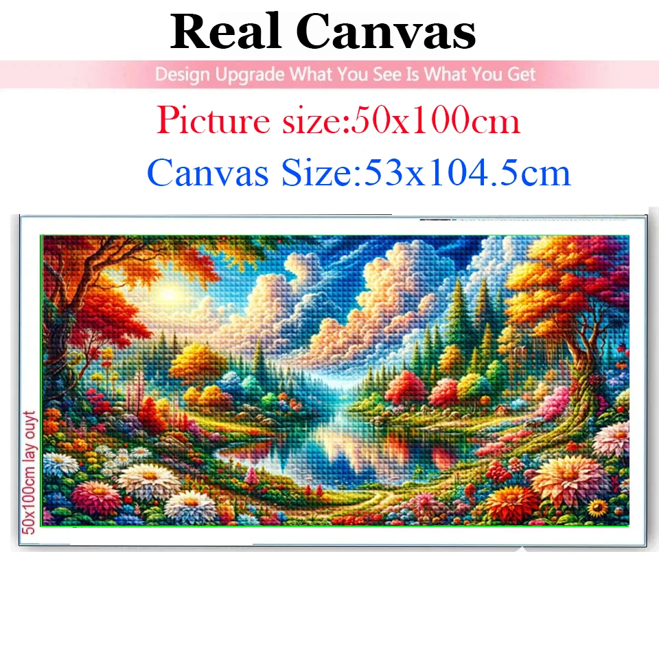 Four Seasons Landscape 5D Large Diamond Painting New 2025 DIY Wonderland Beautiful Nature Diamond Mosaic Embroidery Cross Stitch