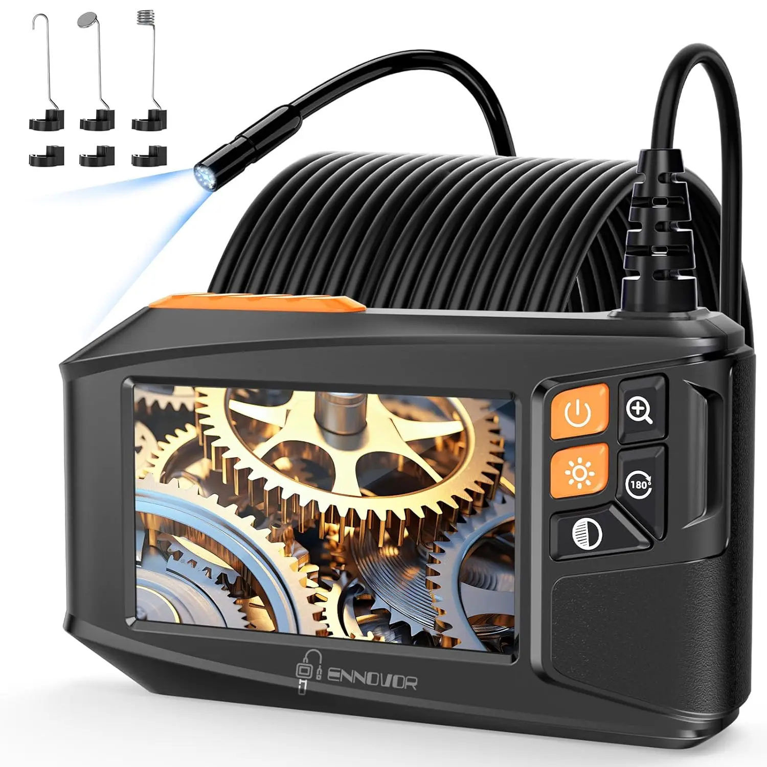 

4,3-дюймовая HD-эндоскопическая камера с подсветкой, водонепроницаемый набор инструментов в виде змеи 1920P для автомобильной сантехники своими руками