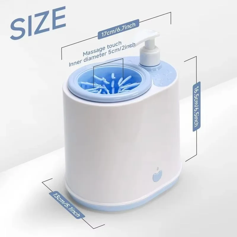 Pet Automatic Foot Washing Machine Household Electric Foot Washing Machine Dog And Cat Paw Cleaner Non Wiping Foot Washing view 5