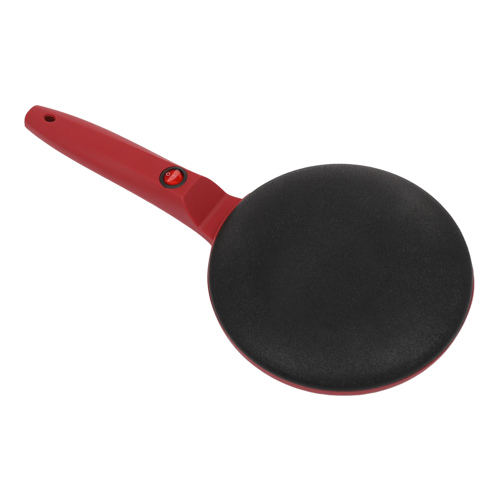 Compact 8" Electric Crepe Maker | 550W Portable Pancake Machine with Non-Stick Coating & 2-Min Preheat (Red, Desktop Mount)​