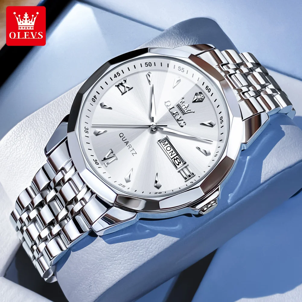 

OLEVS 9998, мужские часы, классические оригинальные кварцевые модные брендовые водонепроницаемые светящиеся наручные часы с календарем и окном для мужчин