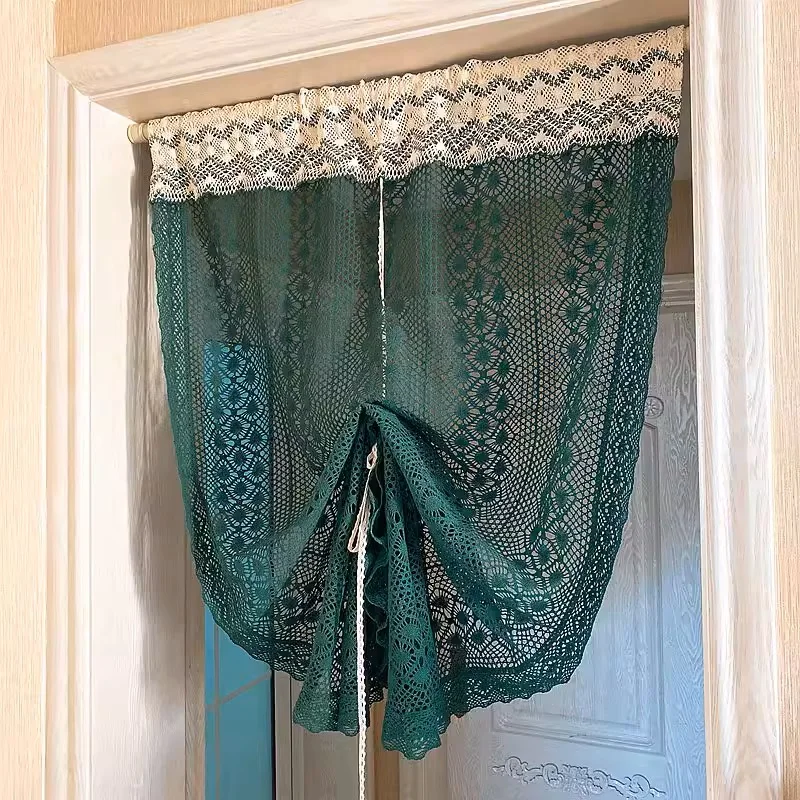 2024 New Vintage Pastoral Curtain Lift Curtain Balloon Curtain Roman Curtain Partition curtain Home Decor Door Curtain