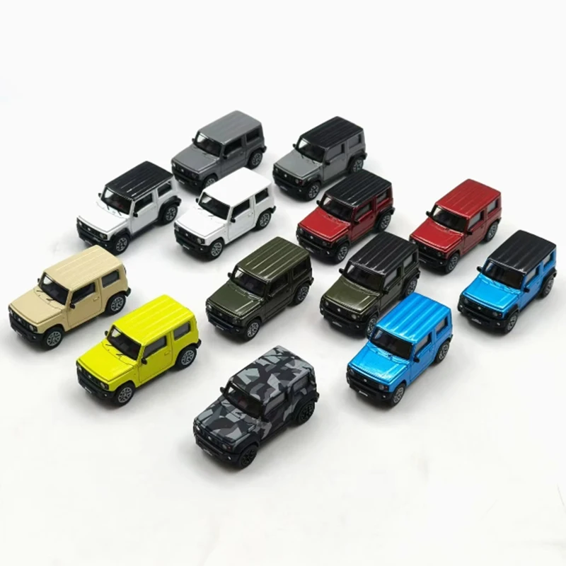 Pressofuso in scala 1:64 Jimny Sierra fuoristrada in lega modello di auto di simulazione collezione statica decorata giocattolo per le vacanze regalo souvenir