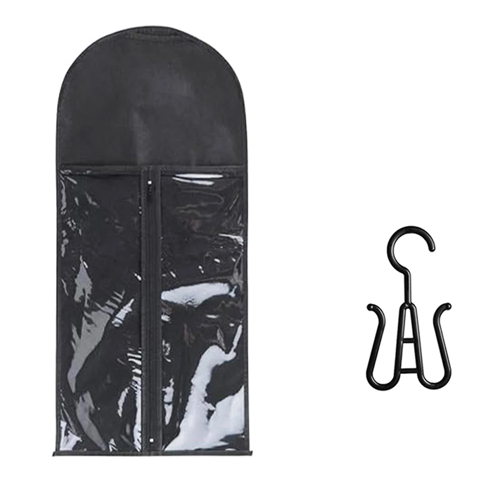 Saco de embalagem de peruca com gancho saco de armazenamento de peruca acessórios de cabelo organizador de peruca para múltiplas perucas saco de embalagem de peruca