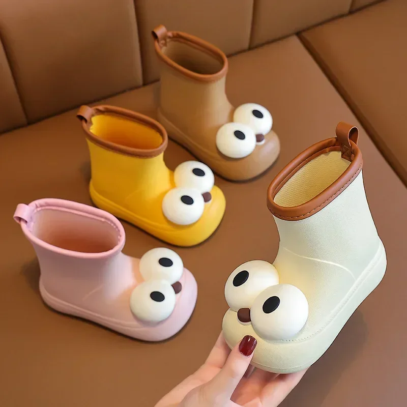 Waterproof Cartoon Rain Boots for Children Cute High-top Shoes