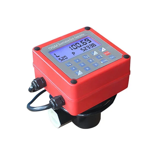 OGM Oval Gear DC12v/24v AC220v Electronic Preset Quantitative Oil Flow Meter For D.iesel Gasoline