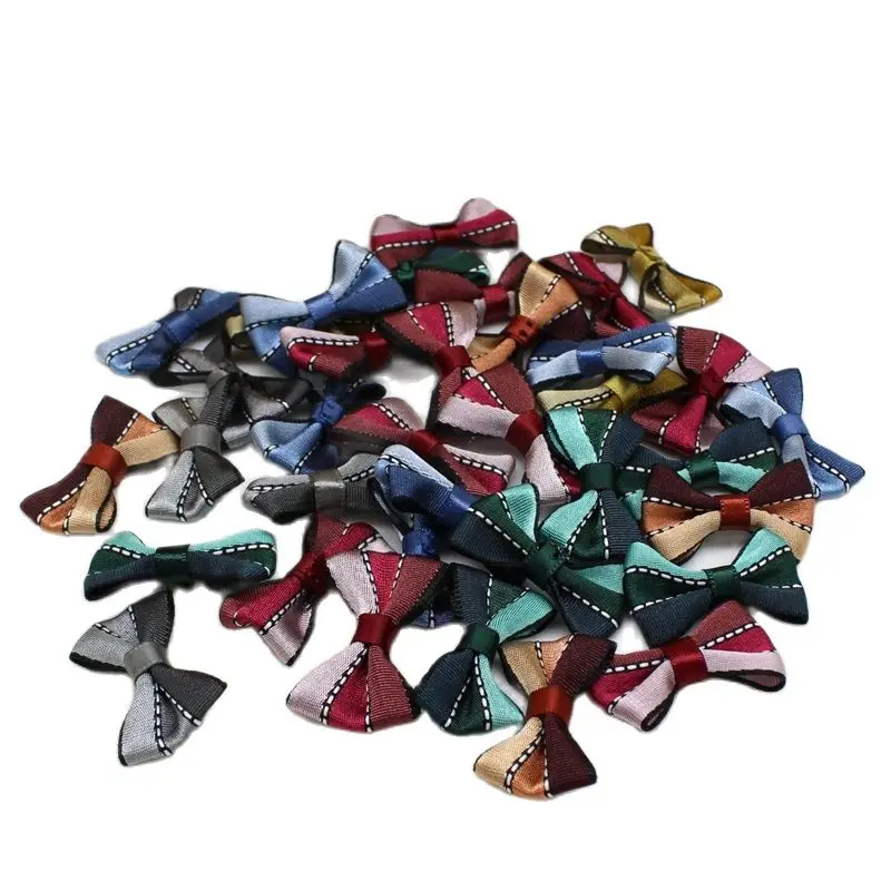 30pcs grosgrain ribbon bows DIY hairclip bowknot ornament clothes decoration kids bowtie mini bow