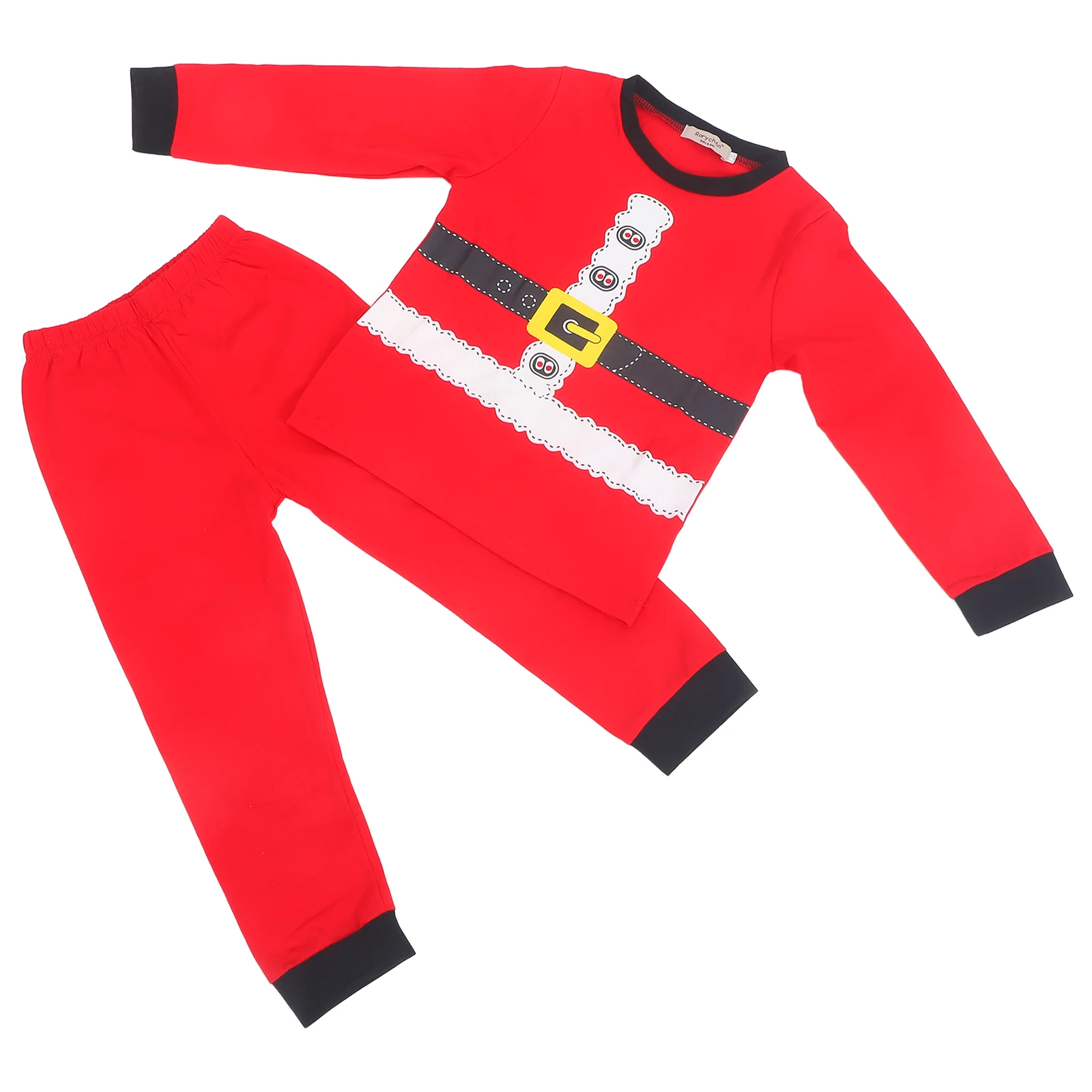 

Christmas Pajamas Set Kids Santa Claus Sleepwear 110cm Flannel Xmas Costume Reusable Lightweight Comfortable Prop