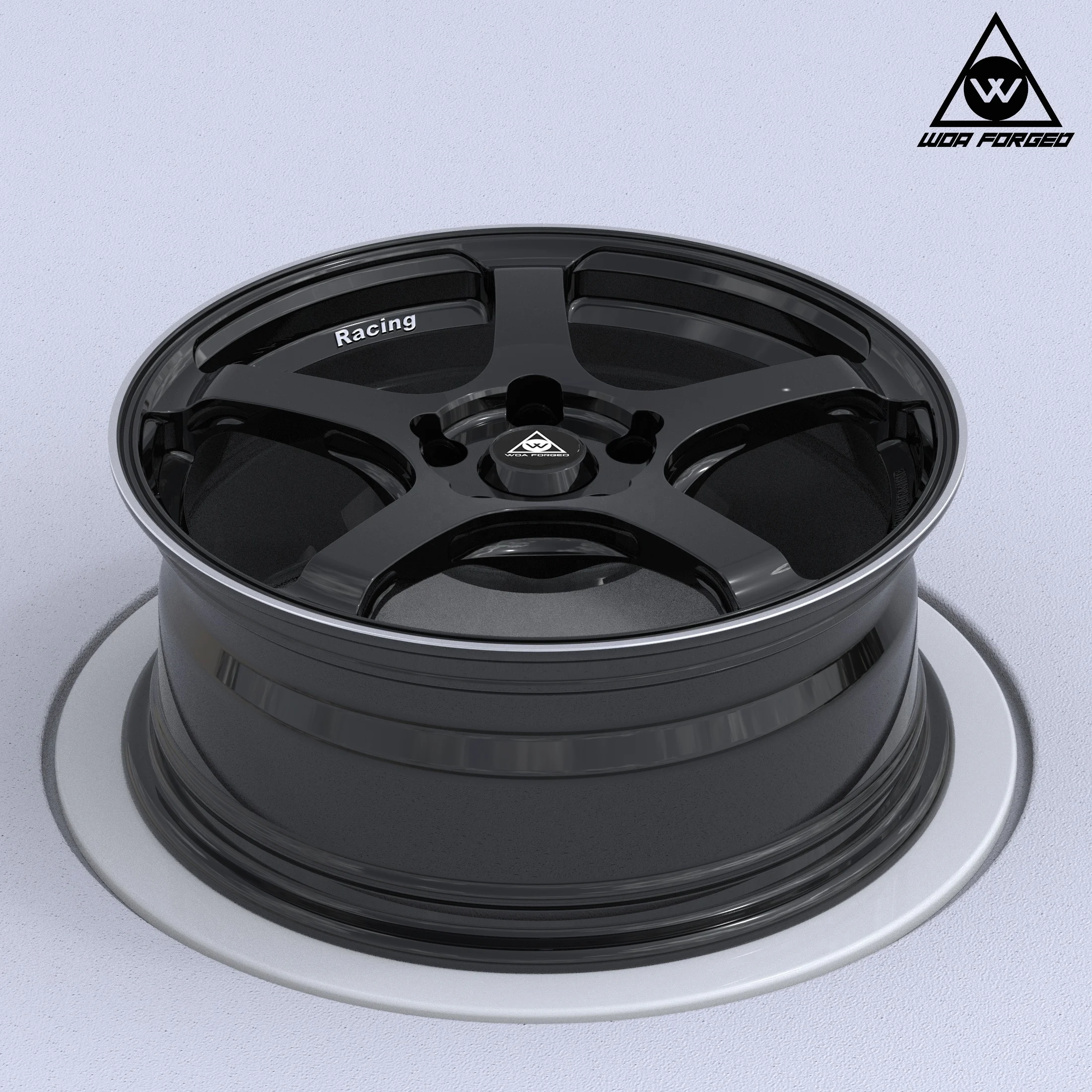 عجلات من الساتان الأسود المزورة سبائك مقعرة متداخلة 5x112 18-22 بوصة ضمان جديد 5 سنوات لسباق ADVA TC-4 حسب الطلب #4