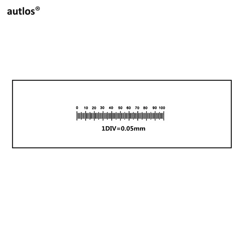C4.T Microscope Stage Micrometer Division 0.05mm Ruler Reticle 5mm Length Scale Calibration Slide for Microscopio