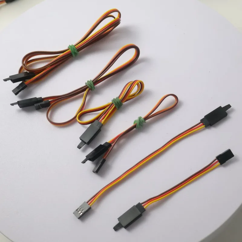 10/5Pcs /lot 100/150/200/300/500/1000mm Extension Lead Wire Cable Anti-loose 60 Core Servo For RC Futaba JR Male to Female
