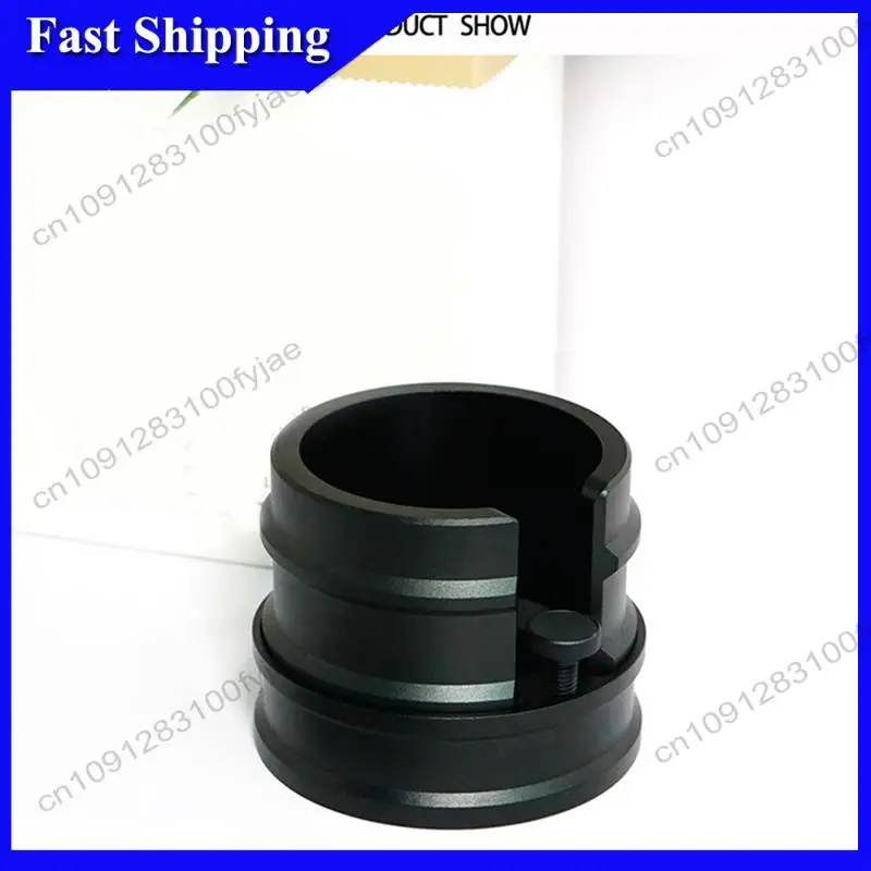 

-X07A Универсальный держатель для прессового порошка с ручкой для кофе 51,534,58 мм, регулируемая основа для пресса из алюминиевого сплава, простая в использовании (черный)