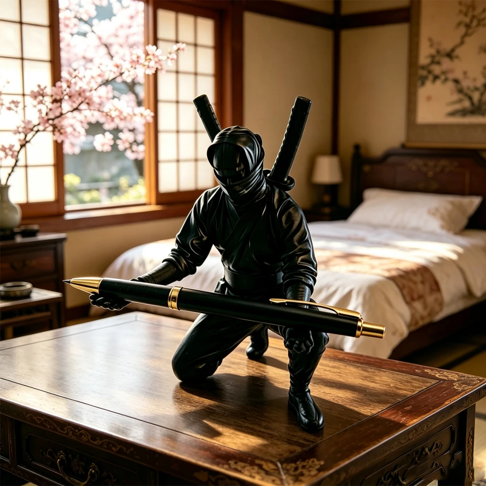 Japanese Ninja Pen Holder Pencil Racks School Desk Organizer Accessories Arts School Stationery Brush Stand Office Decoration