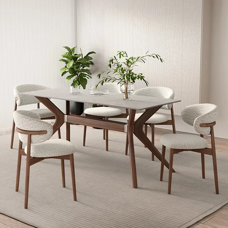 Small Wood Table Coffee Conference Luxury Modern Dinner Dining Table Set Restaurant Center Desk Mesa Garden Furniture Sets