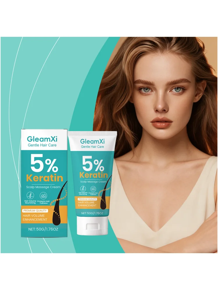 

Keratin Scalp Massage Cream No Wash Enhancing Elasticity Luster Anti Loss Frizz Repairing Damaged Soften Moisturizing Hair Care