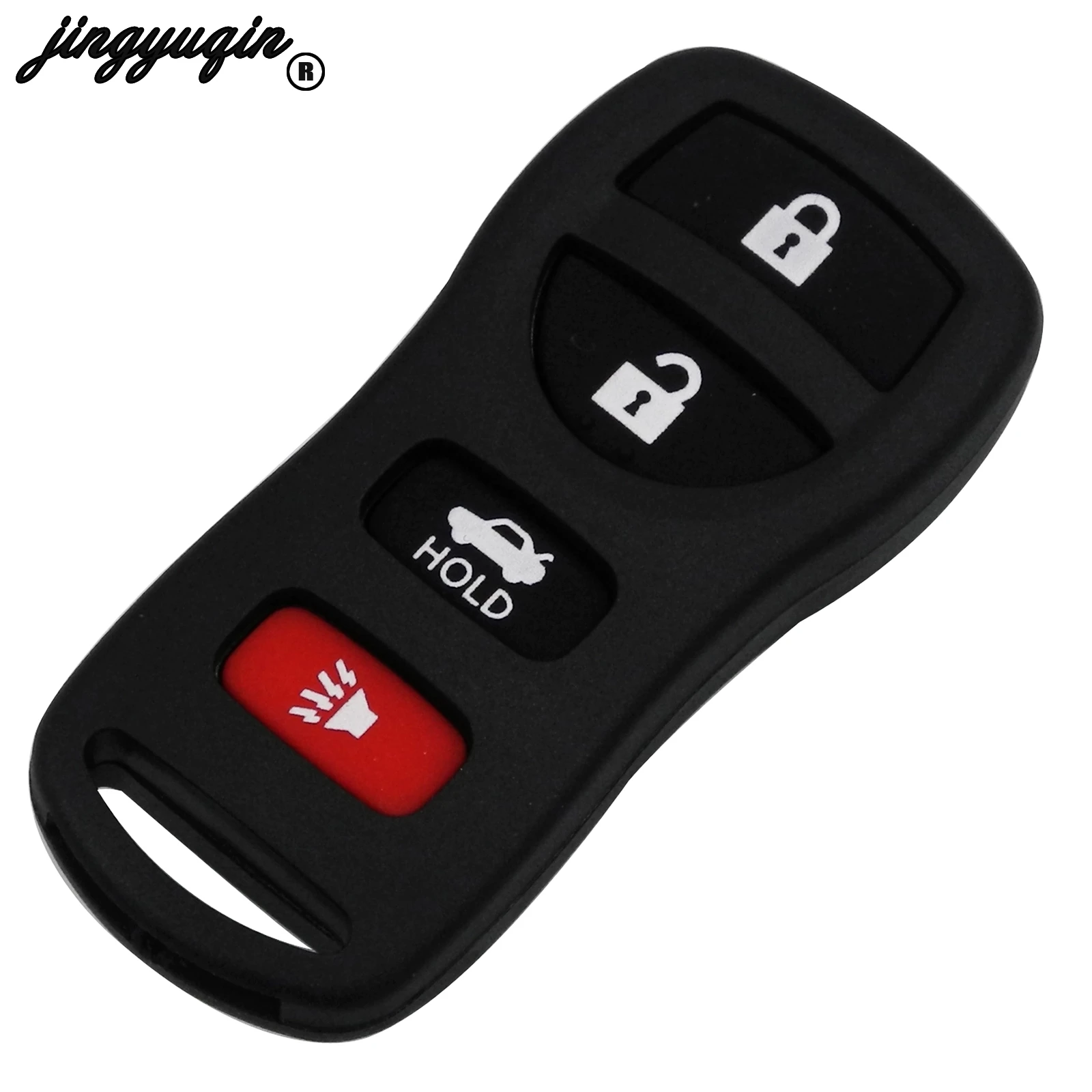 

jingyuqin 10pcs/lot 4BTN Car Keyless Entry Remote Key Fob Case Shell For Nissan KBRASTU15 Altima Maxima Armada 35OZ Quest Sentra