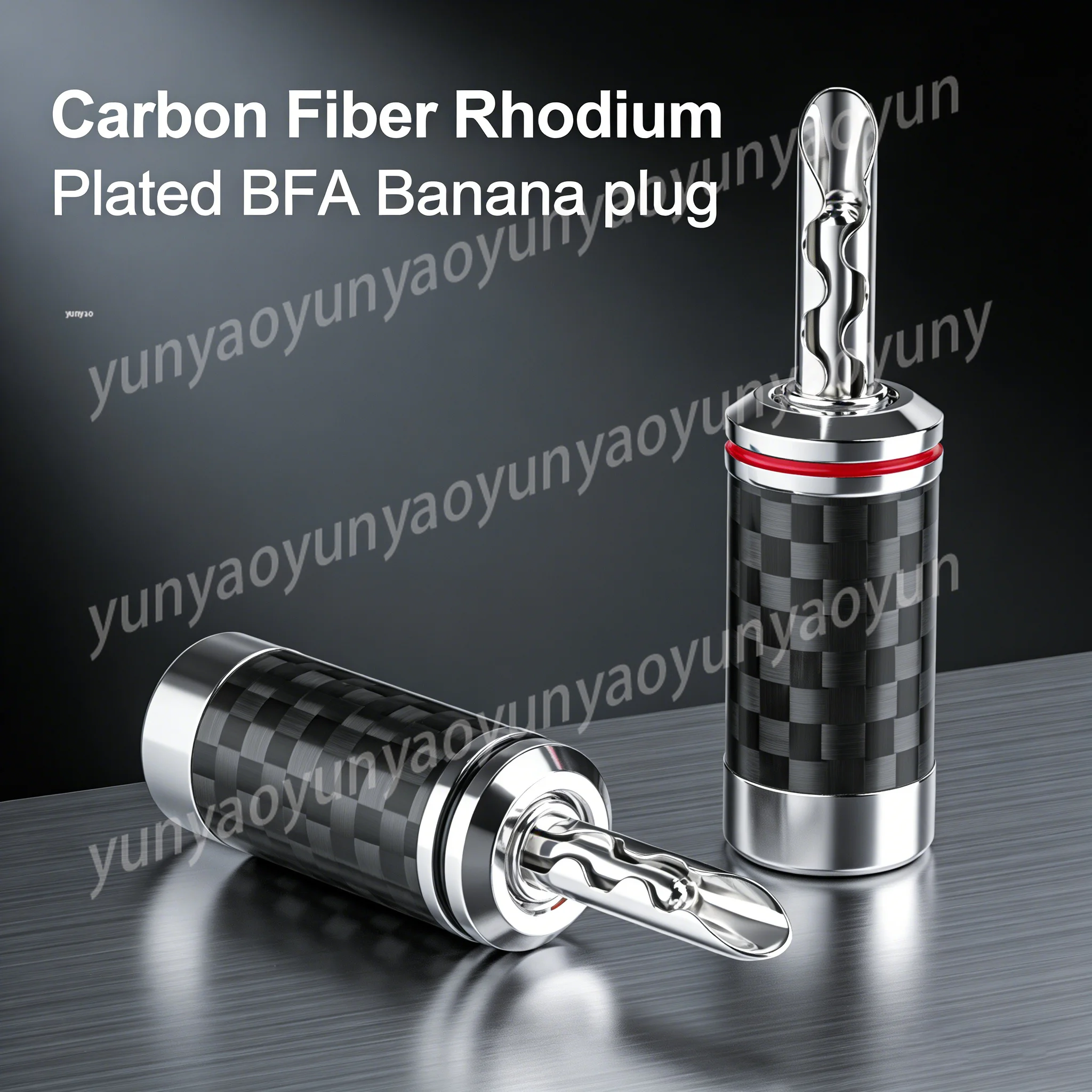 BFA Banana Plug Rhodium Plated HIFI Audio Speaker Cable Connector