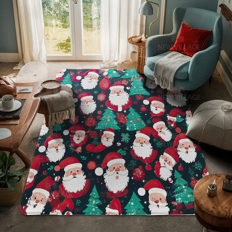 House entrance carpet Home door mat Living Room Bath Foot bathroom non-slip water absorption rugs bath Merry Christmas winter