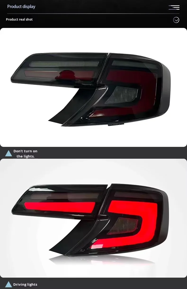 LED Tail Lights for Toyota Camry USA Type 2012-2014 DRL Start up Animation Back Lamps Assembly