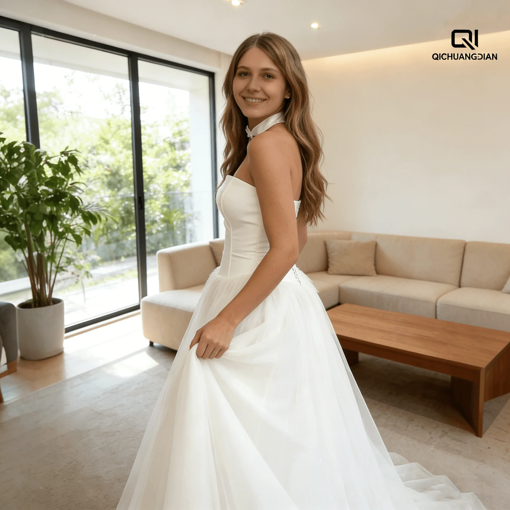 

Customized Simple Strapless Wedding Dresses For Bride Pleat Backless Tulle Vestidos Novia Lace Up Sleeveless Ball Gown For Women