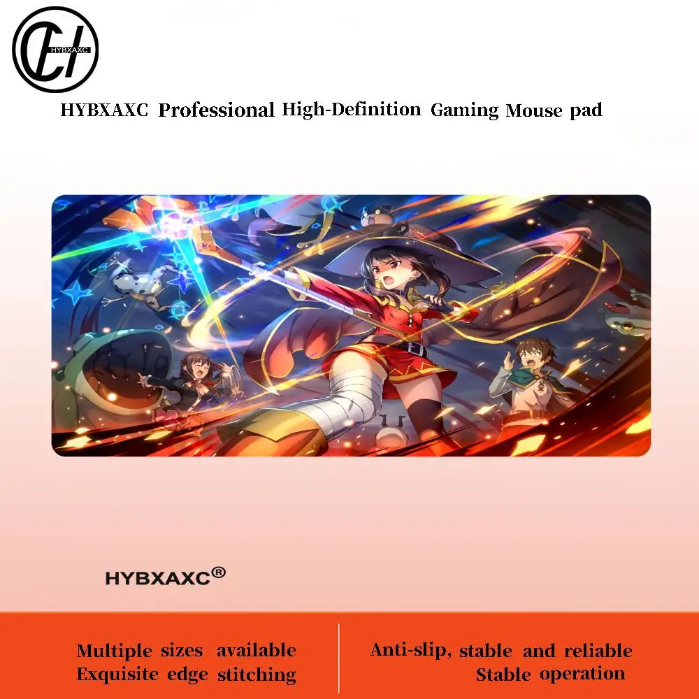 KonoSuba Megumin XXL Mouse Pad Anime Computer Mat 900x400mm Gaming Accessories Kawaii Mousepad Large