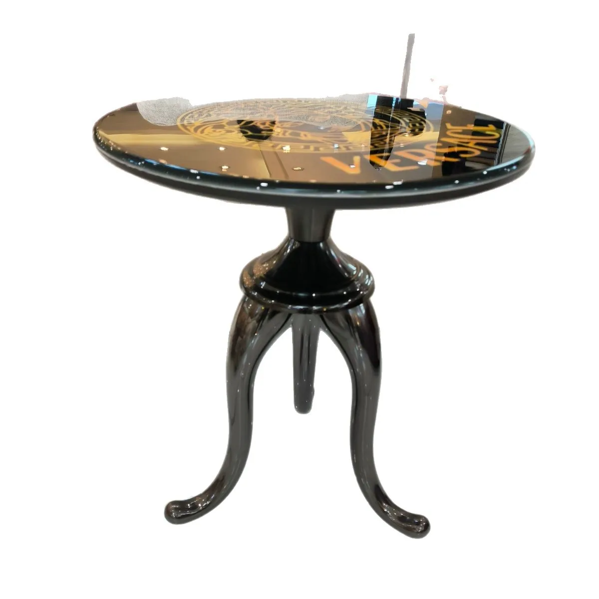 Modern Italian microcrystalline stone light luxury living room sofa coffee table corner bedroom balcony bedside storage small