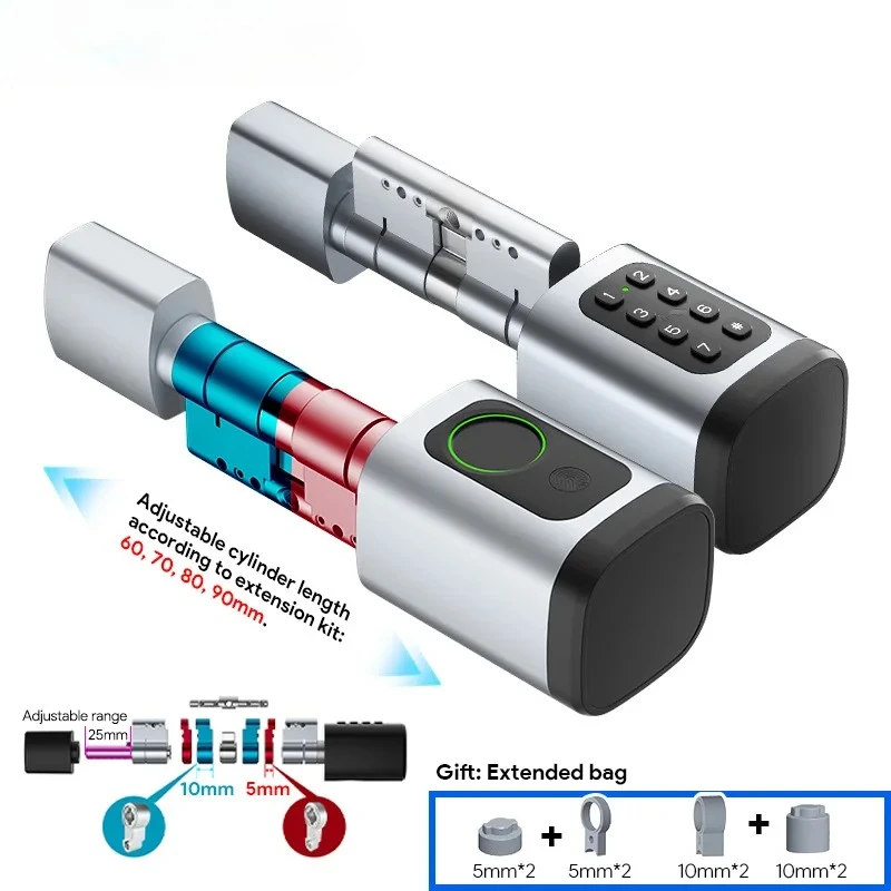 V1 pro version einstellbar tuya app smart life finger abdruck passwort digital rfid karten zylinder