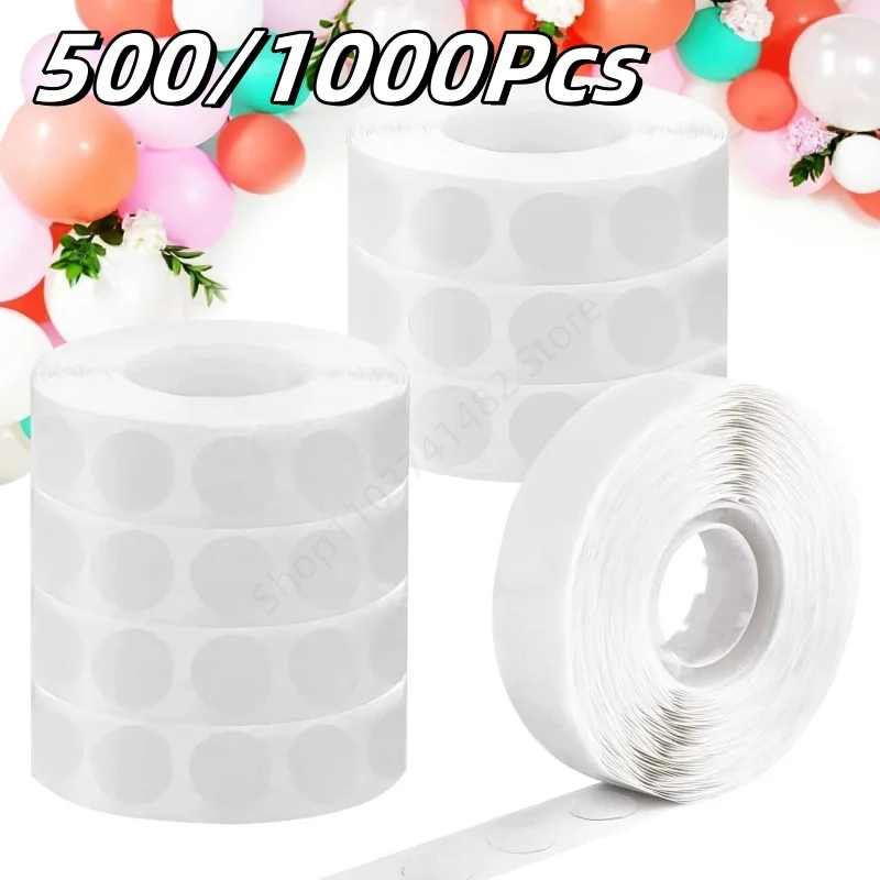 500/1000Pcs Double-sided Adhesive Dots Transparent Removable Balloon Adhesive Tape Glue for DIY Wedding Birthday Party Decor