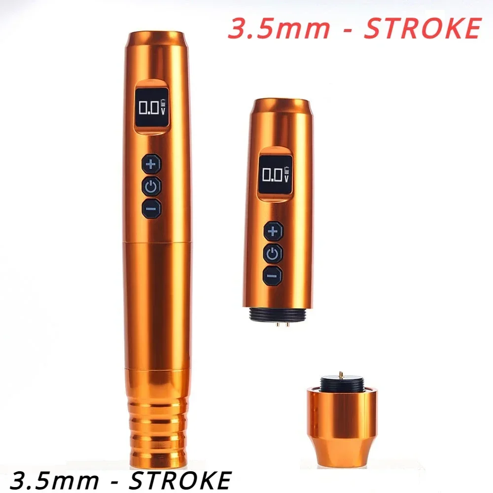 3.5mm stroke Professional Tattoo pen 1800mAh Gold EXO Wireless Battery Tattoo Pen Wireless Machine For Cartridges Tattoo Needle