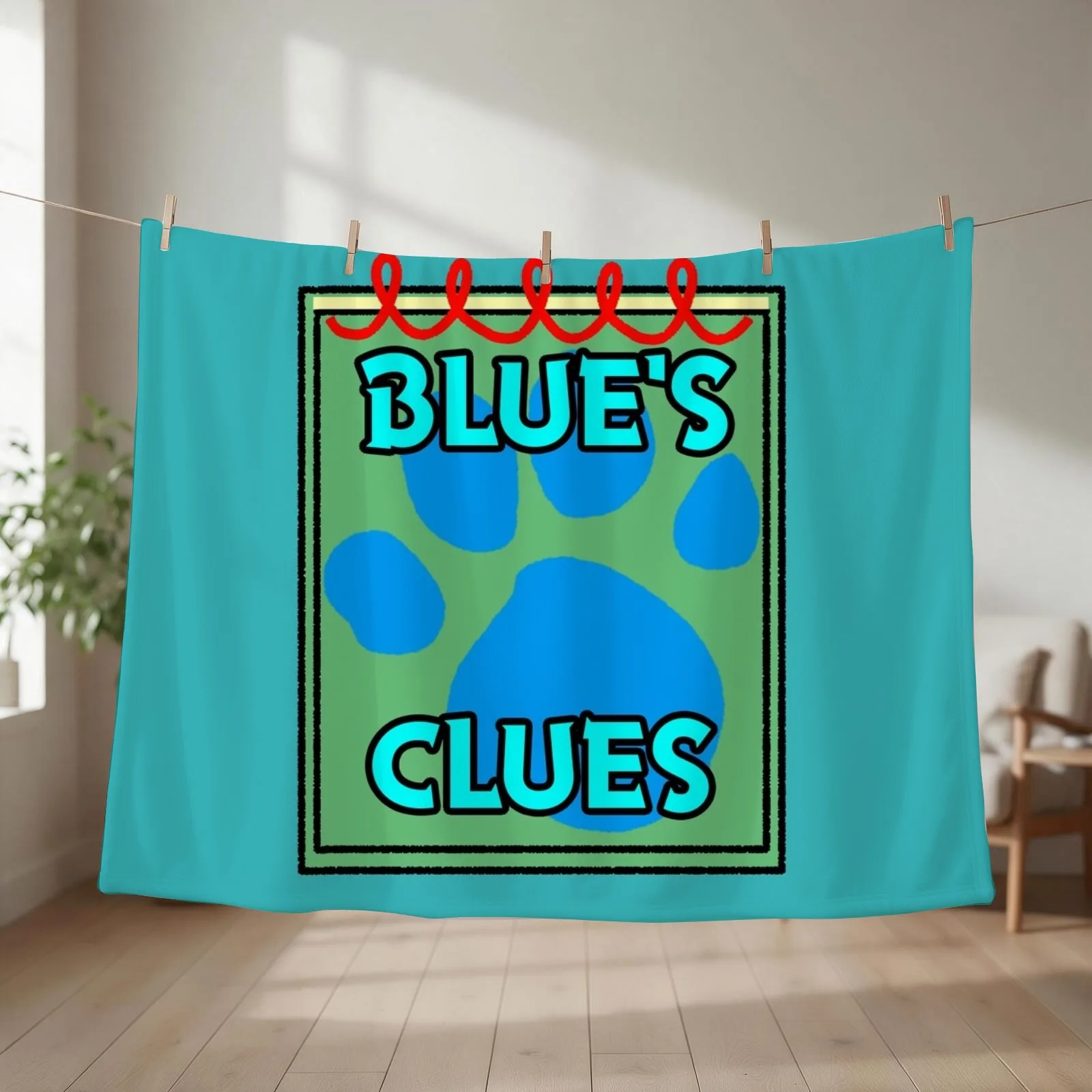 Blue's Clues Handy Dandy Notebook Throw Blanket couch cozy soft plush fuzzy picnic outdoor blanket