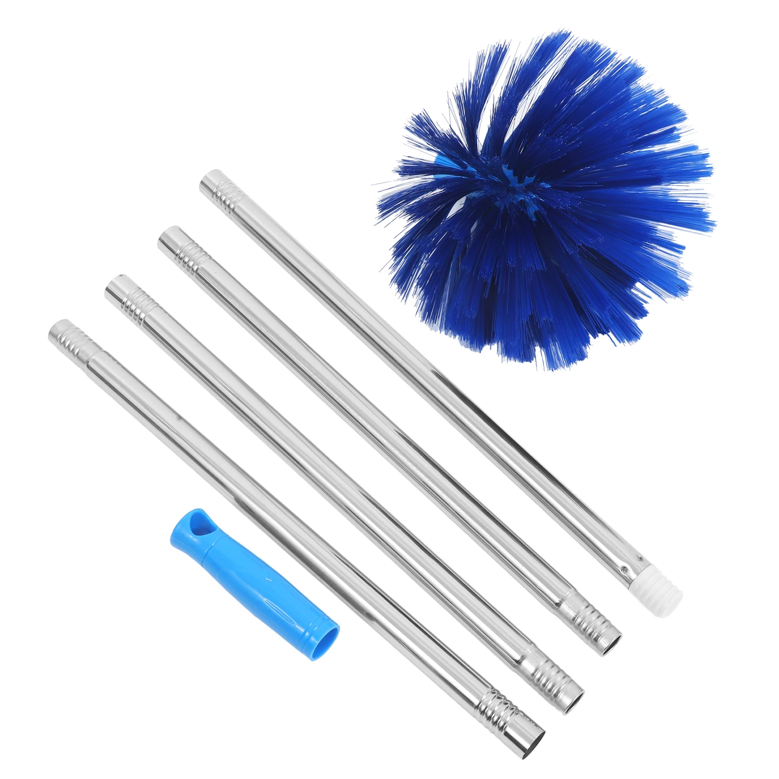 

Spider Web Cleaner Extendable Stainless Steel Pole 0.9m Dust Brush Cobweb Duster Indoor Outdoor Ceiling Fan Remover