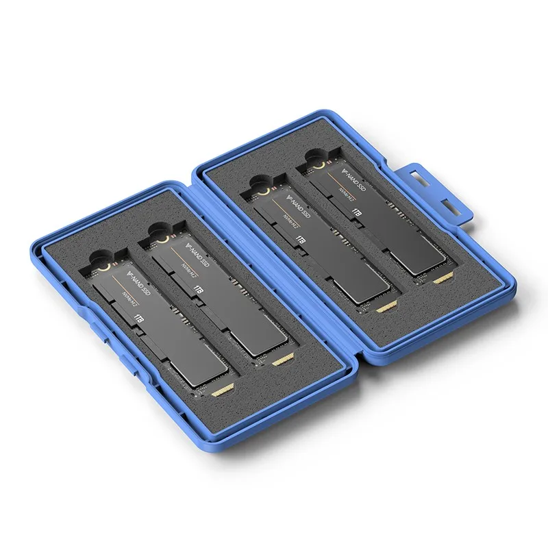 

4 Slots NVME Case Protective Box for M.2 2230 2242 2260 2280 SSD Portable SSD Storage Box Protector Case