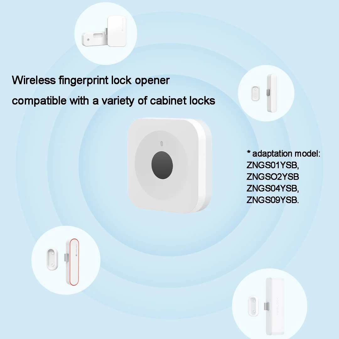 YEELOCK Smart Drawer Cabinet Lock Pro Wireless fingerprint NFC Bluetooth unlocking No punching required Works with mijia APP